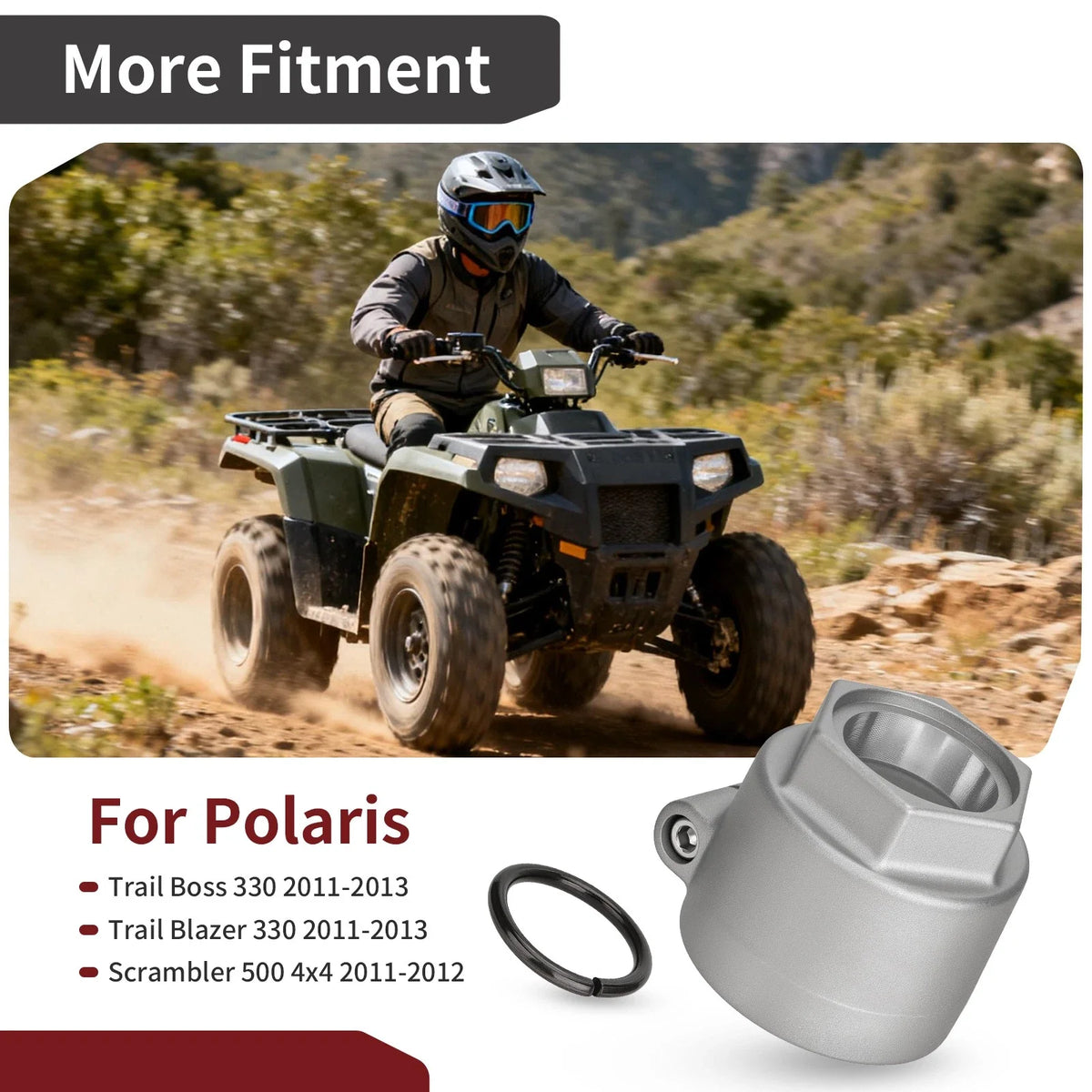 Axle Nut & Retaining Ring for Polaris Trail Blazer 330 (2011–2013) 5137563 7670160
