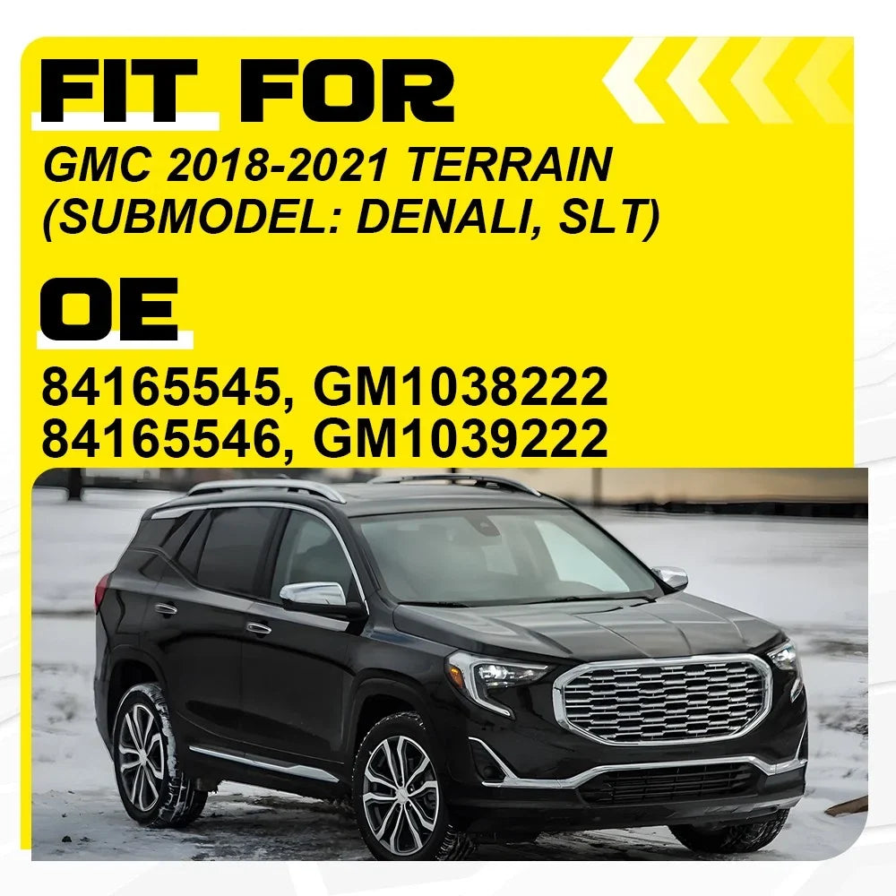 Set of 2 Front Bumper Fog Light Lamp Covers for GMC Terrain (2018–2021)