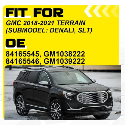 Set of 2 Front Bumper Fog Light Lamp Covers for GMC Terrain (2018–2021)