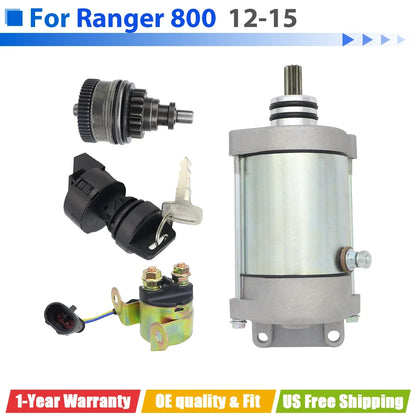 Starter with Relay & Ignition Switch for Polaris Ranger 800 6X6 2012-2015