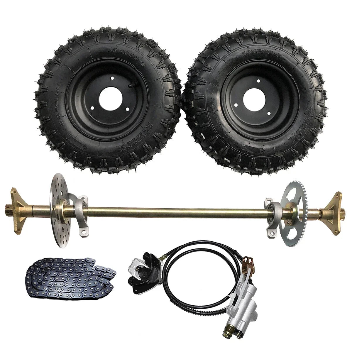 29" Go Kart Rear Axle Kit with Brake & Sprocket for Drift Trike