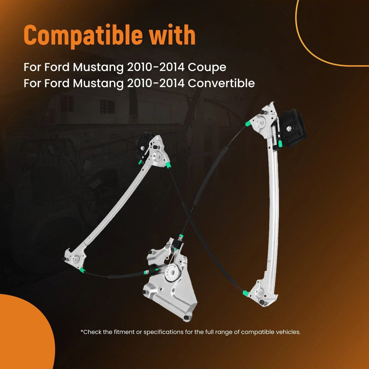 Power Window Regulator for Front Passenger Side Ford Mustang 2010–2014
