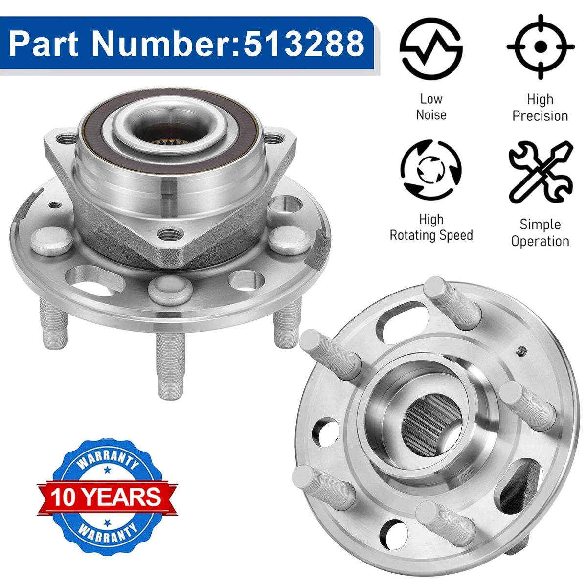 Front Wheel Hub and Bearings for Chevrolet Equinox Impala (2010–2017)