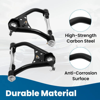 4X Front Upper Lower Control Arms for Nova (1968–1974) Omega (1973–1974)