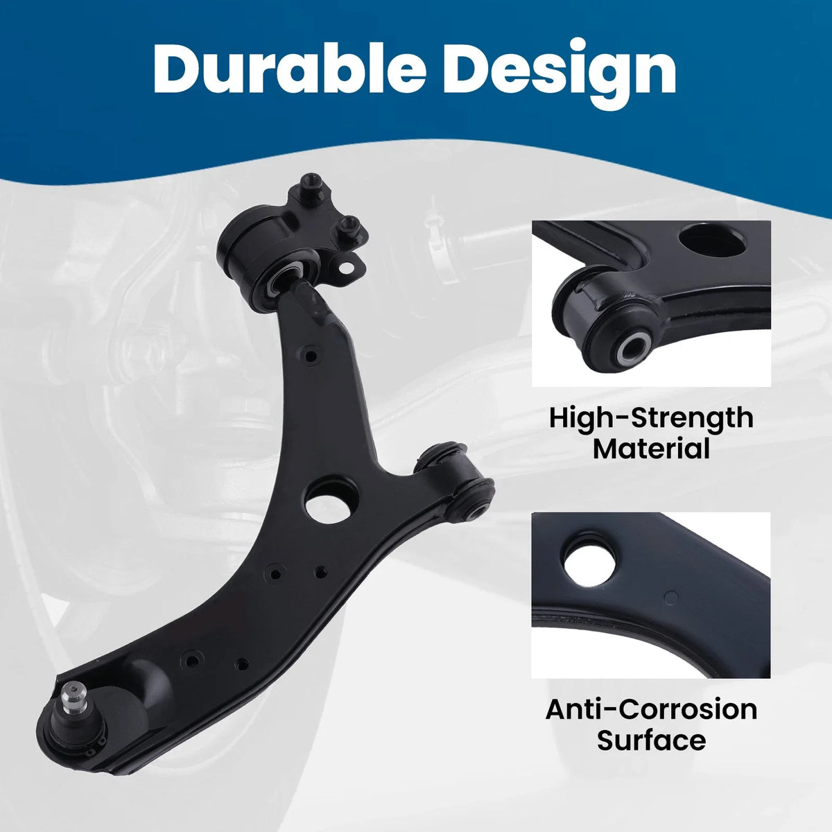 Front Lower Control Arms w/ Ball Joint Stabilizer End Link for Mazda 3 (2007–2009)