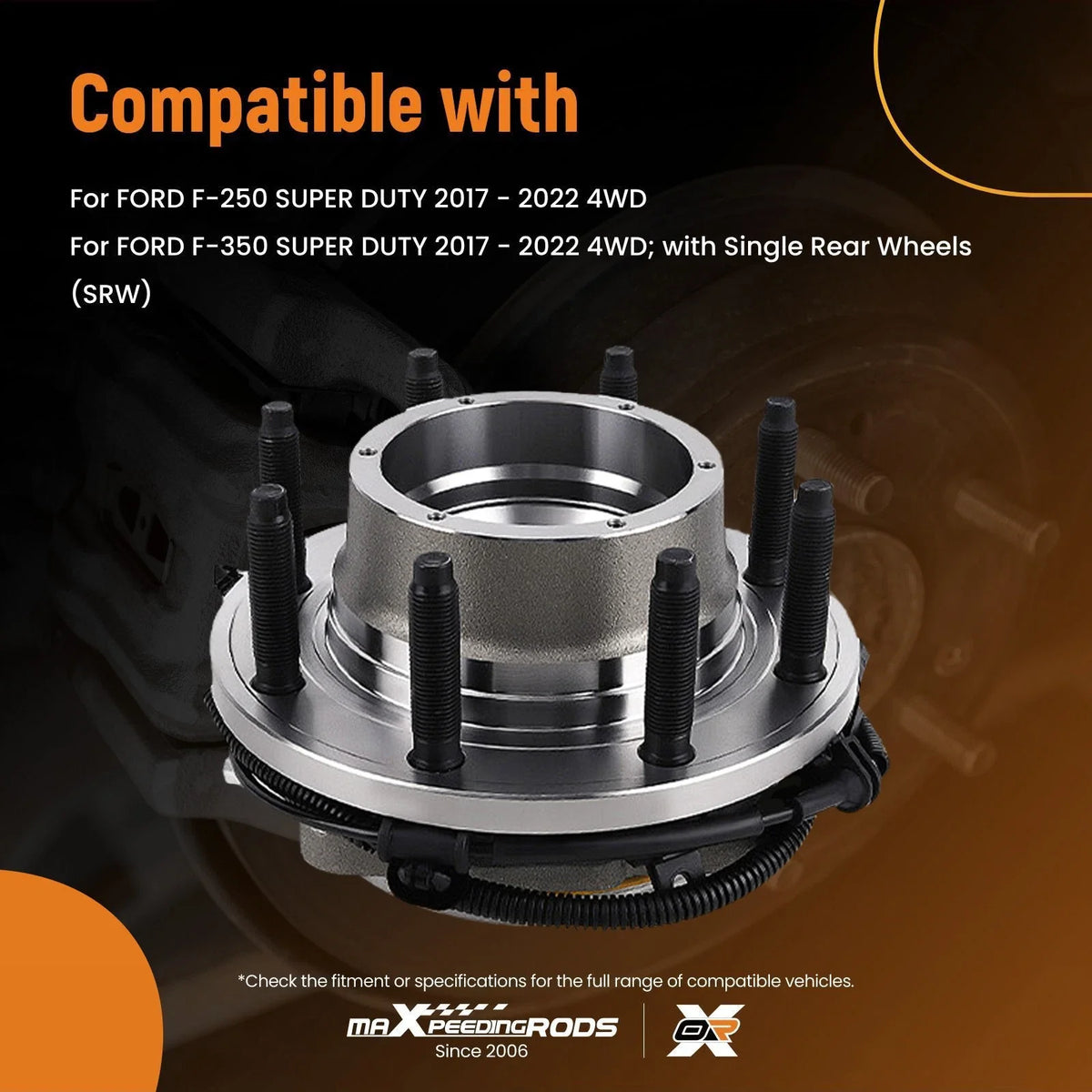 Front Wheel Hub Units Pair for Ford F-250 F-350 Super Duty 4WD (2017–2022) 515183
