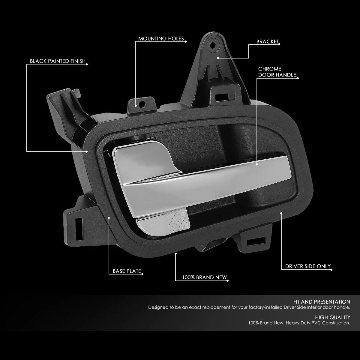Interior Left Inner Door Handle w/Button for International Prostar (2008–2018)