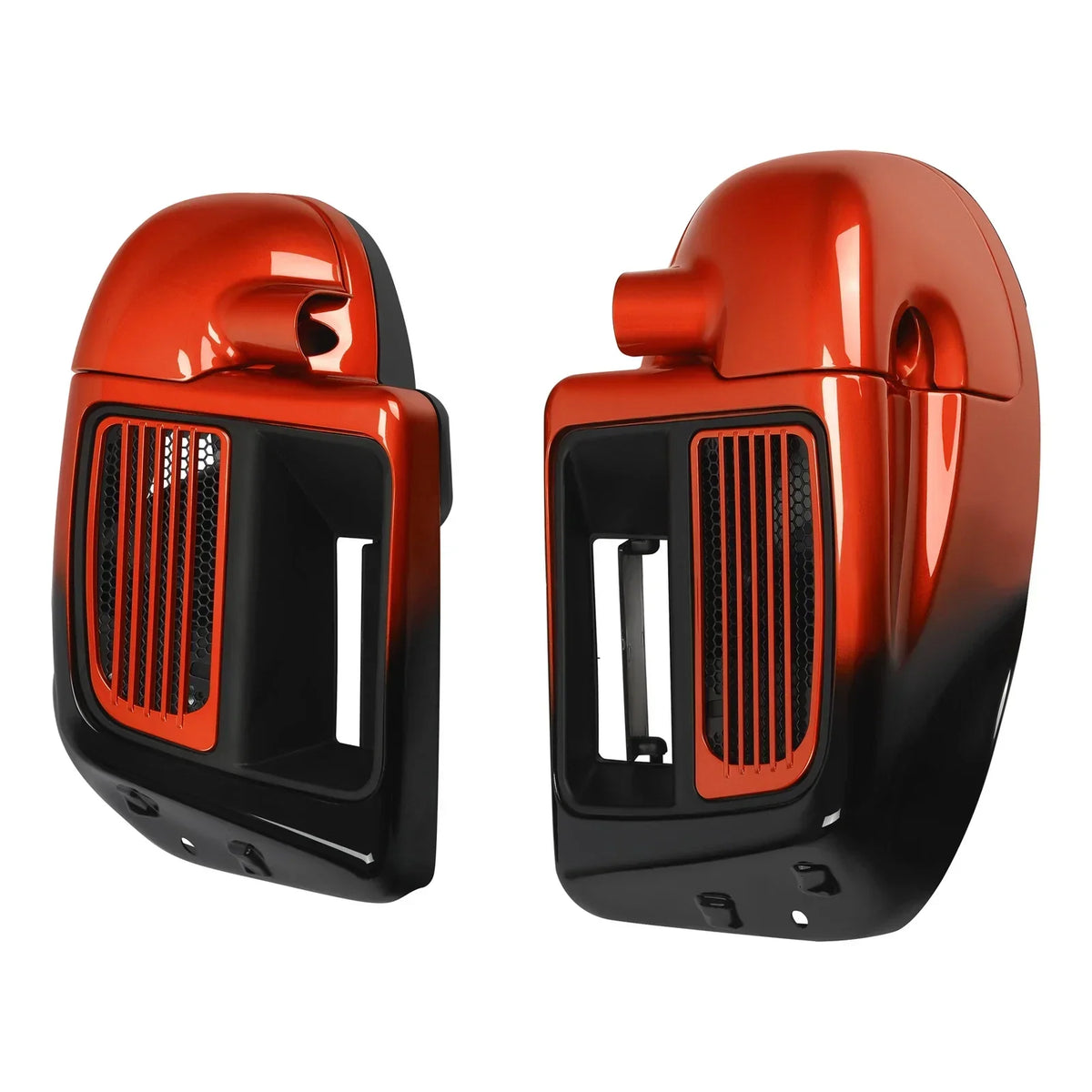 Sunset Orange/Black Fade Vented Fairing for Harley Touring 2014-2023