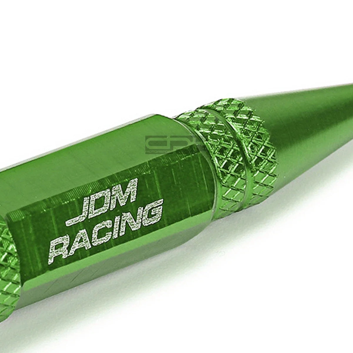 Set of 4 60mm Green Tire Rim Air Port Dust Cover Valve Caps Spike