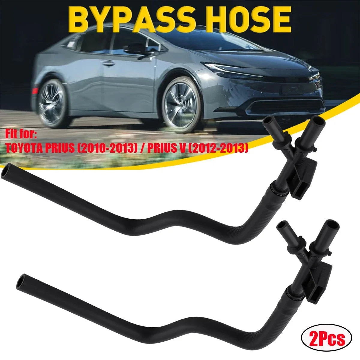 2X Water Bypass Hose for Toyota Prius (2010–2013) / Prius V (2012–2013) 16264-37060