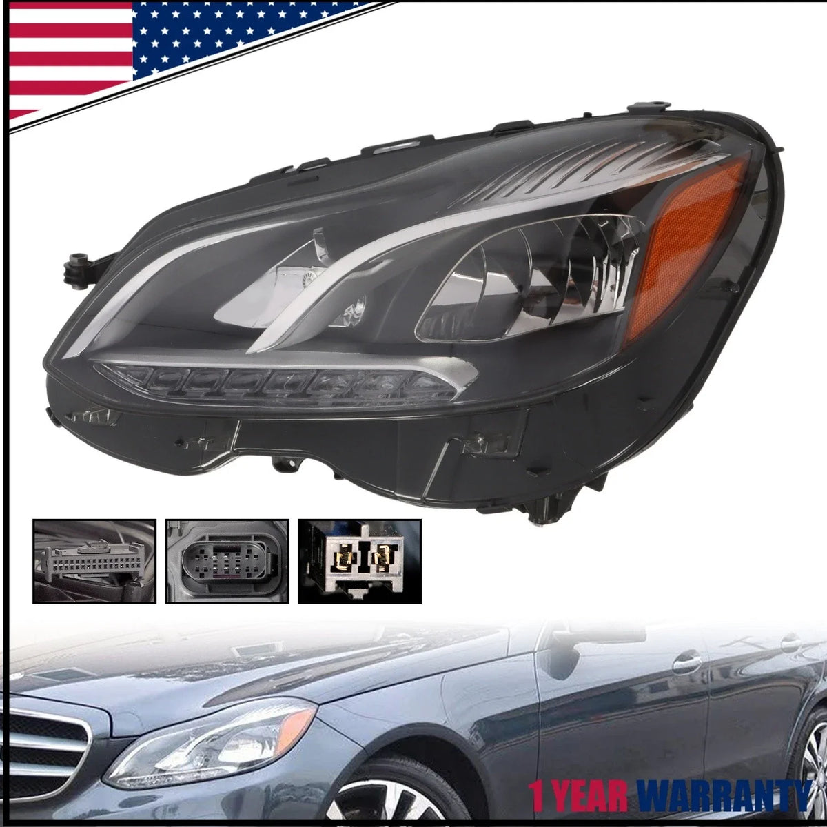 LED Headlight Left Driver Side for Mercedes-Benz E-Class W212 (2014–2016)