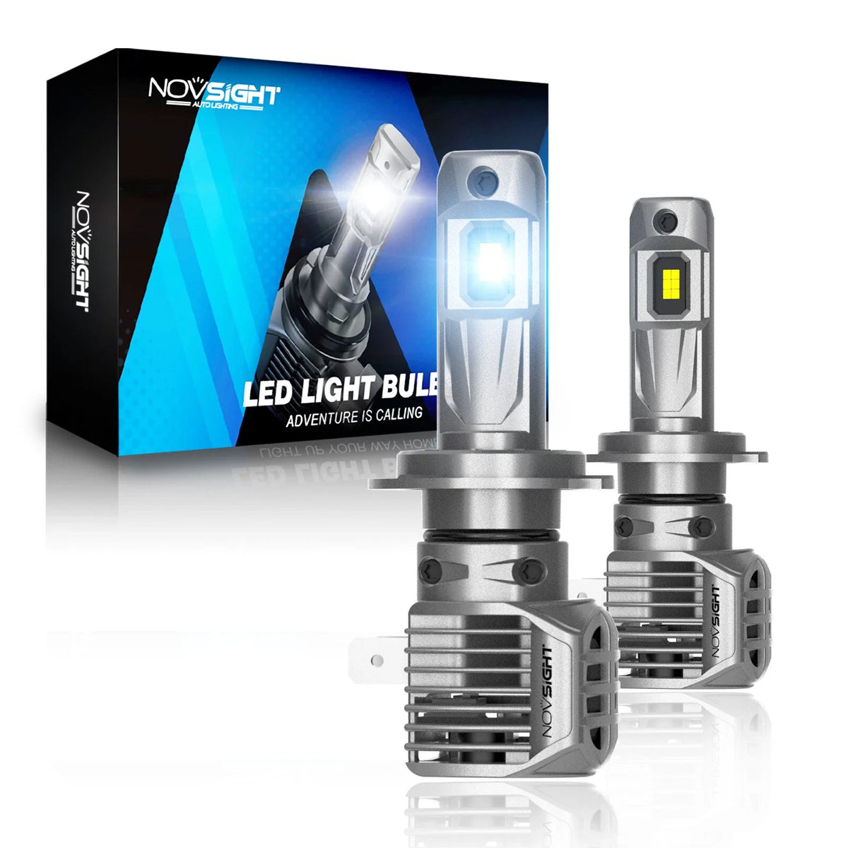 2X H7 LED Headlight Bulbs for NOVSIGHT (6500K)
