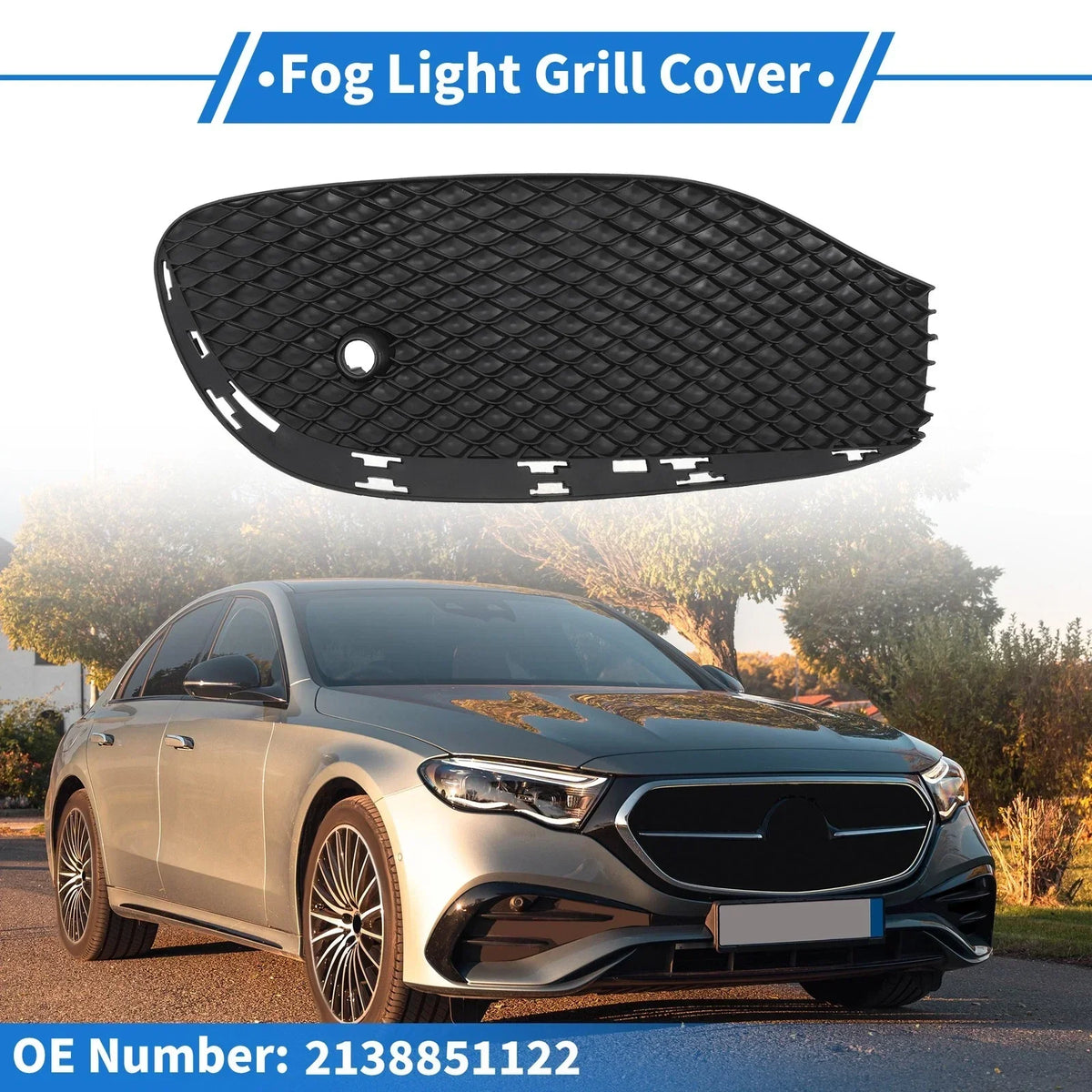 Fog Light Grill Front Left - Black for Mercedes-Benz 2010-2015