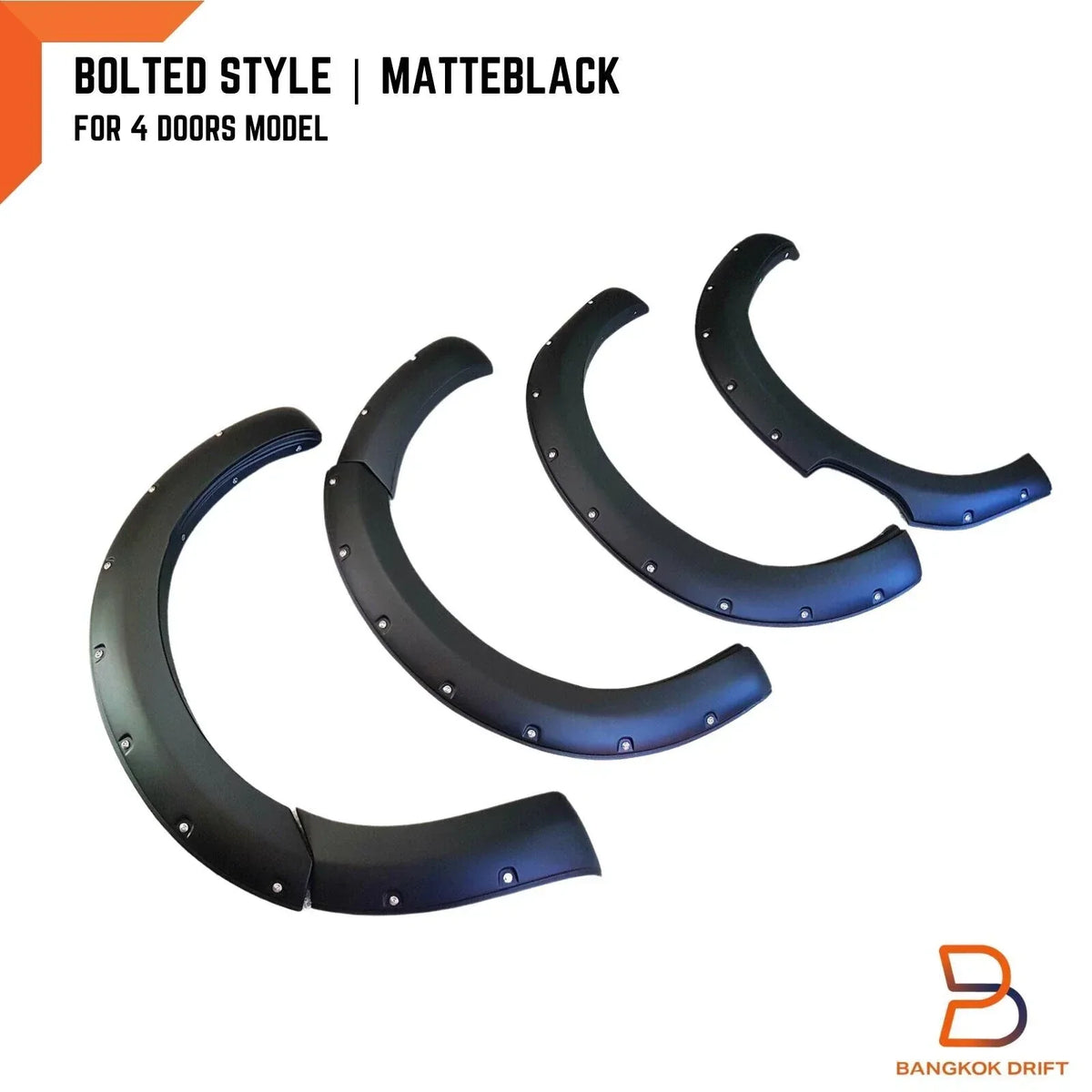 Fender Flares 6" Matte Black for Isuzu D-Max Ute (2020-2023)