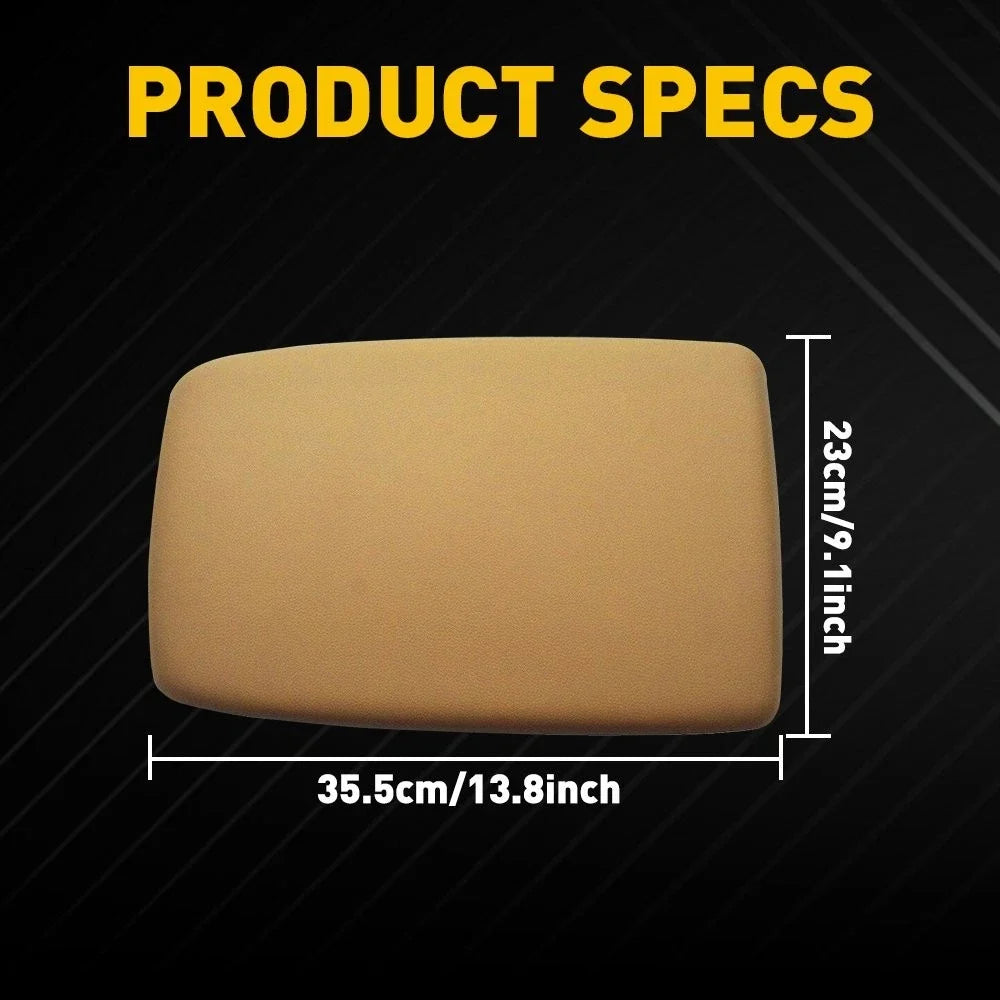 Beige Tan Leather Center Console Lid Cover for Toyota Highlander 08-13