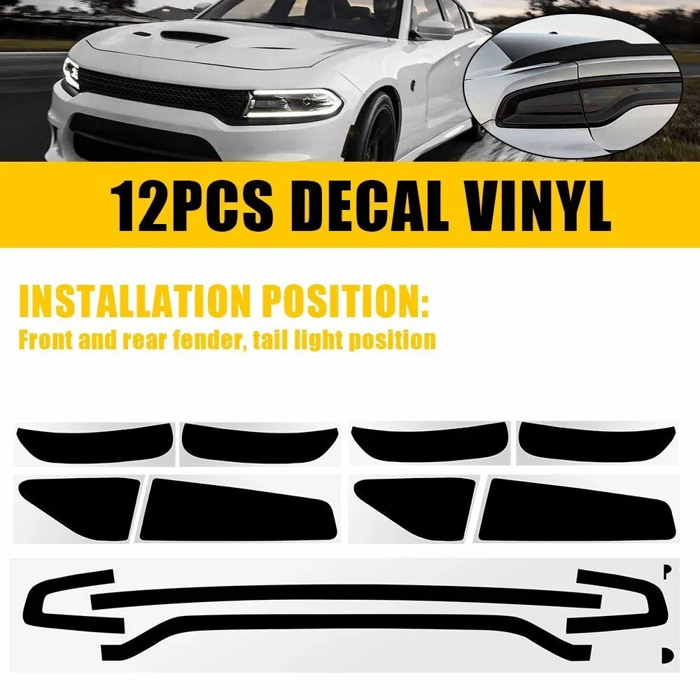 Tail Light & Side Marker Tint Overlay for Dodge Charger (2015–2023)