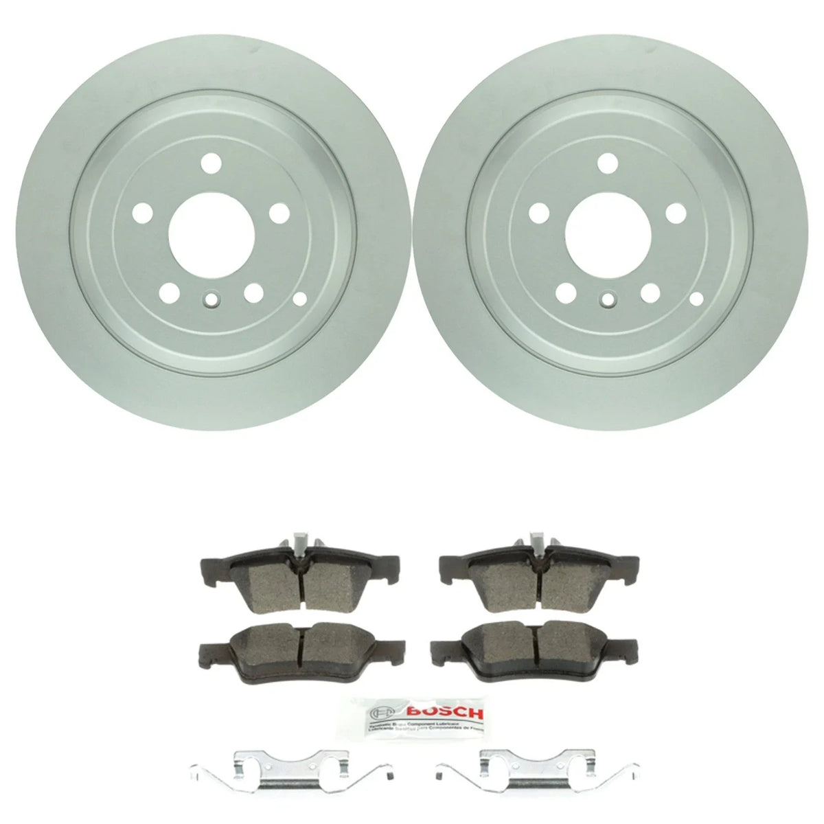 Bosch QuietCast Rear Rotors & Ceramic Brake Pad Kit for Mercedes ML320 R320 (2006–2011)