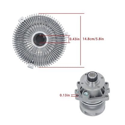 Engine Cooling Fan Clutch + Water Pump for BMW E34 E36 E39 E46 E53 M3 325i 325Ci