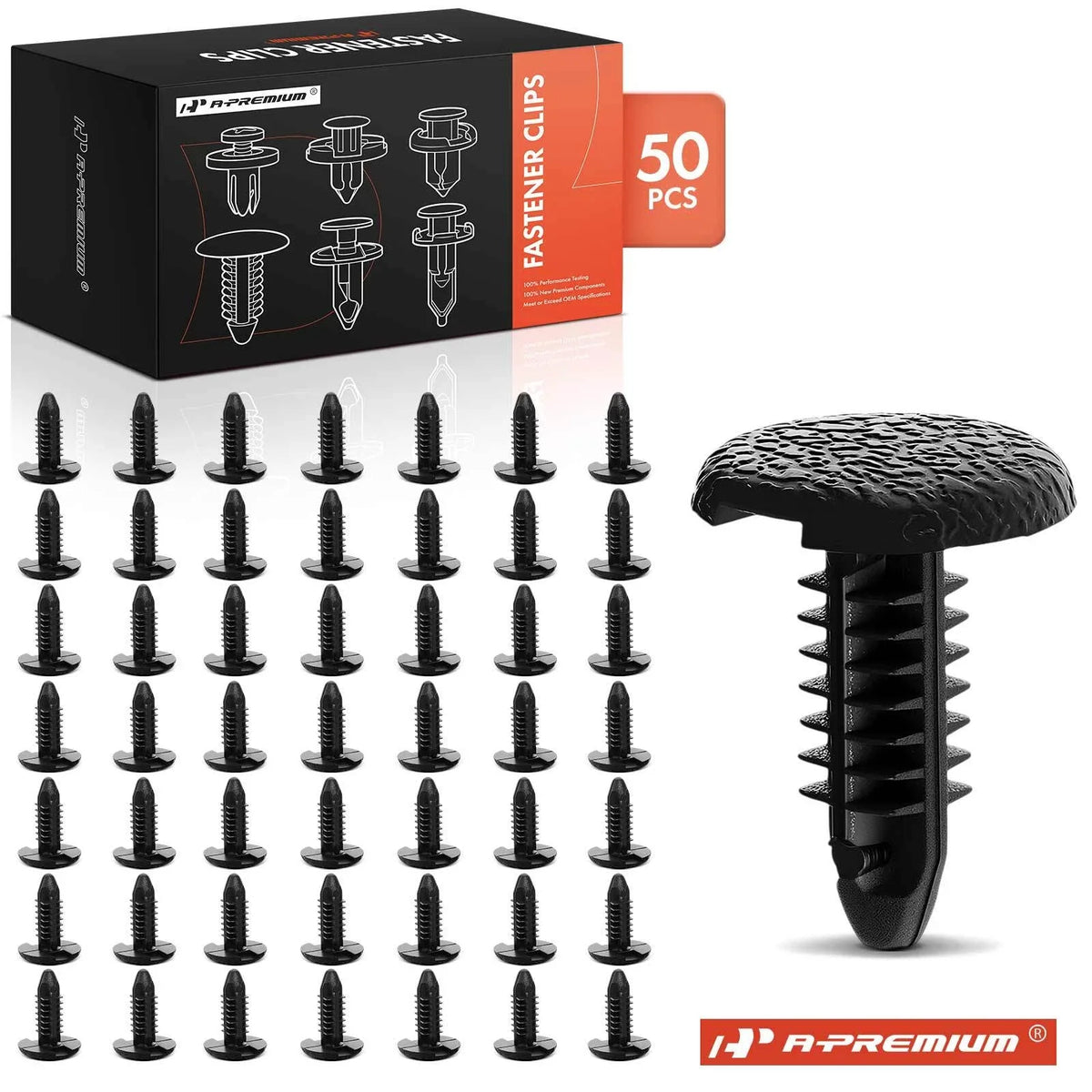50Pcs 5mm Trim Panel Retainer Clips for Honda
