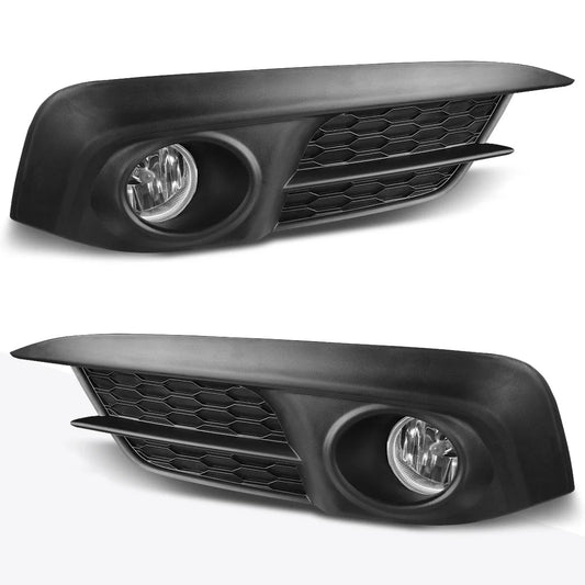 Clear Lens Front Bumper Fog Lights with Bezel Grill & Switch for Honda Civic FC (2016)
