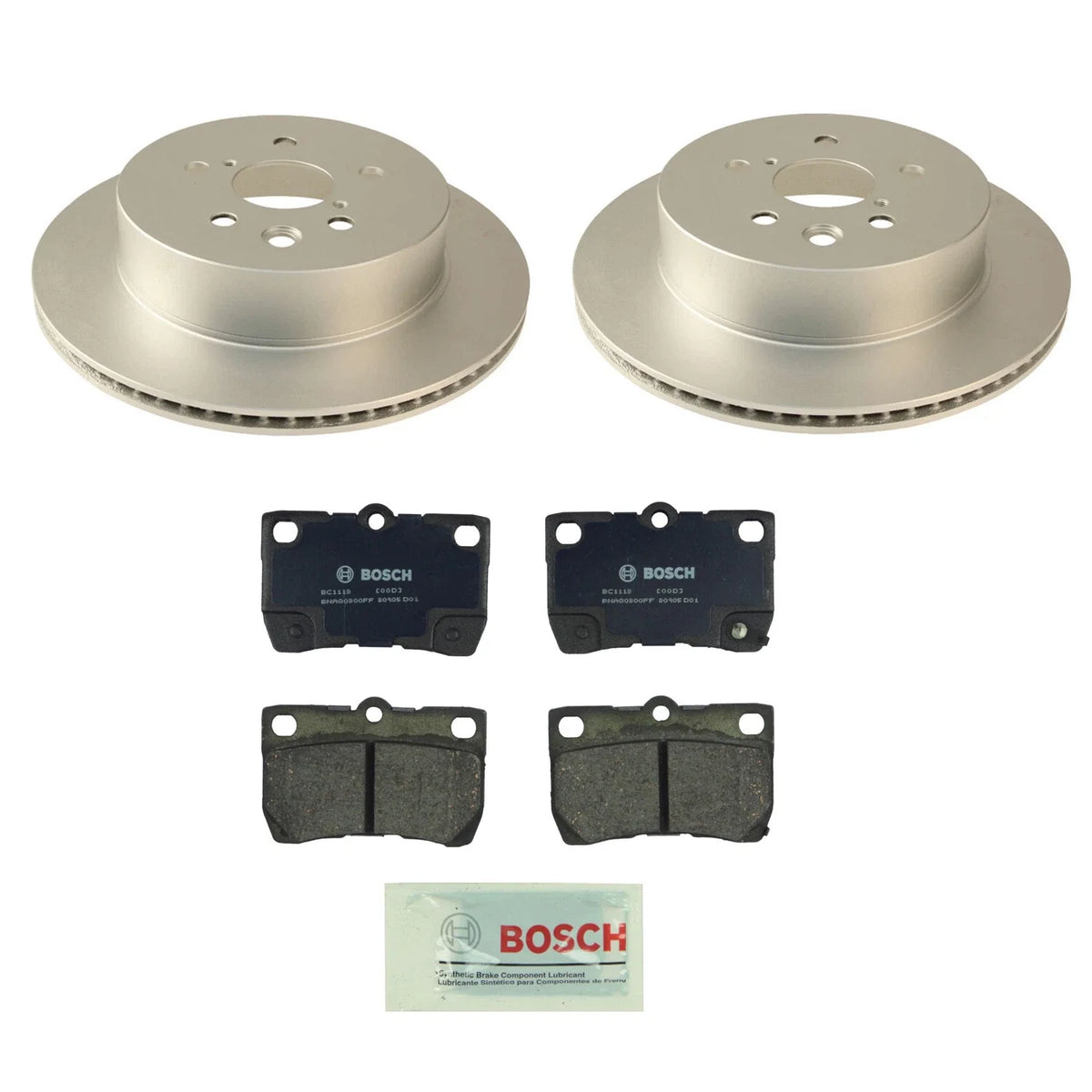2X Rear Vented Rotors & Ceramic Brake Pads for Lexus IS250 IS350 (2006–2013)