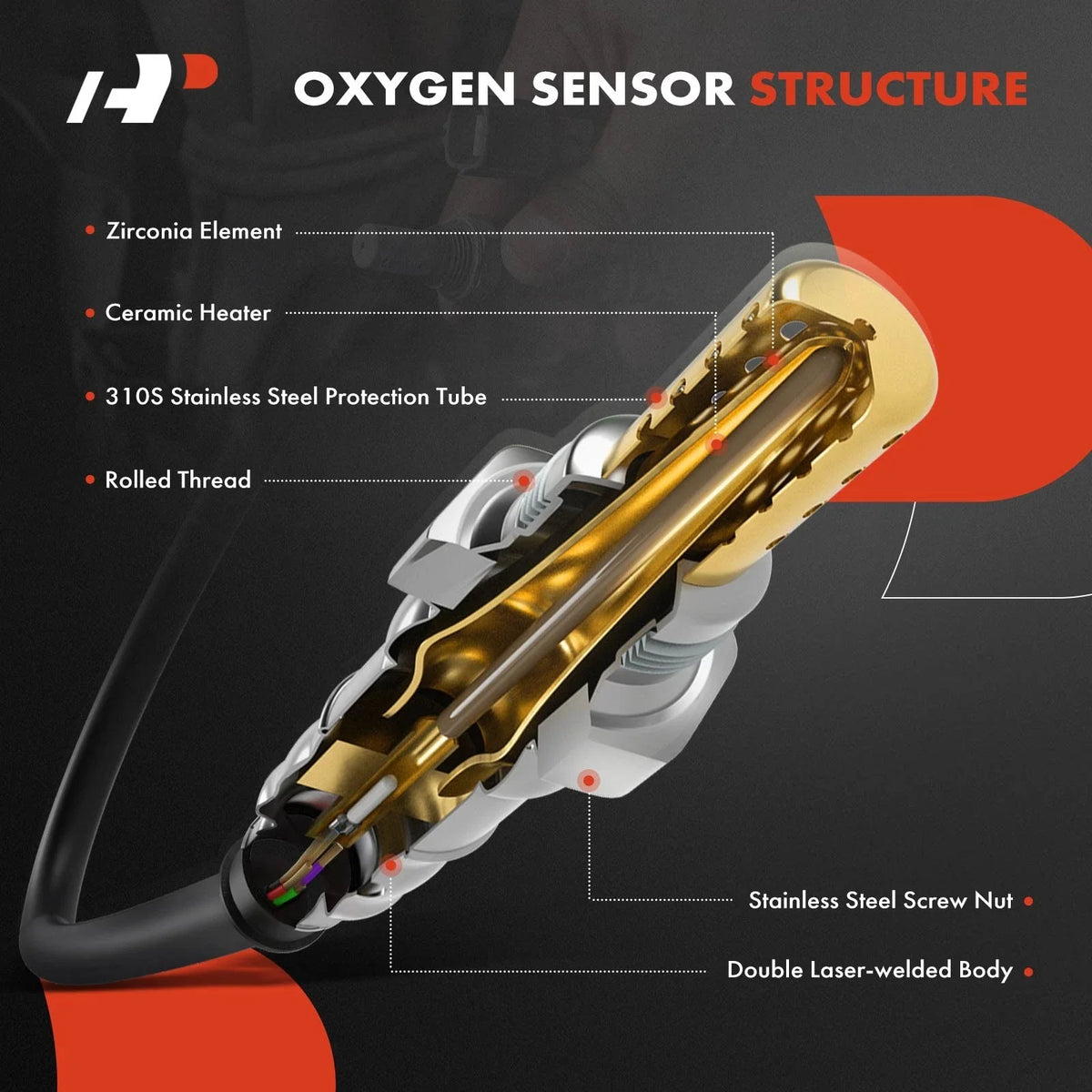 Oxygen Sensors (2-Pack) for Nissan Versa 2012-2019