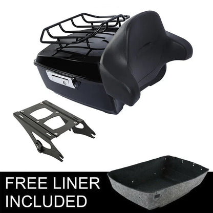 Trunk Backrest Mount Rack for Harley Electra Glide 2014-2026 - Black