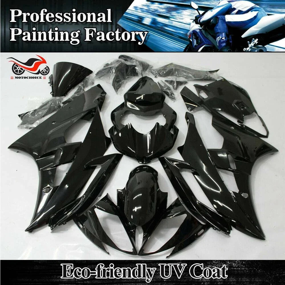 Glossy Black ABS Fairing Kit for Yamaha YZF R6 (2006–2007)