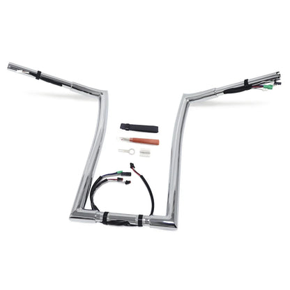 Prewired 16" 25mm Ape Hanger Handlebar for Harley Road King (2014-2015)