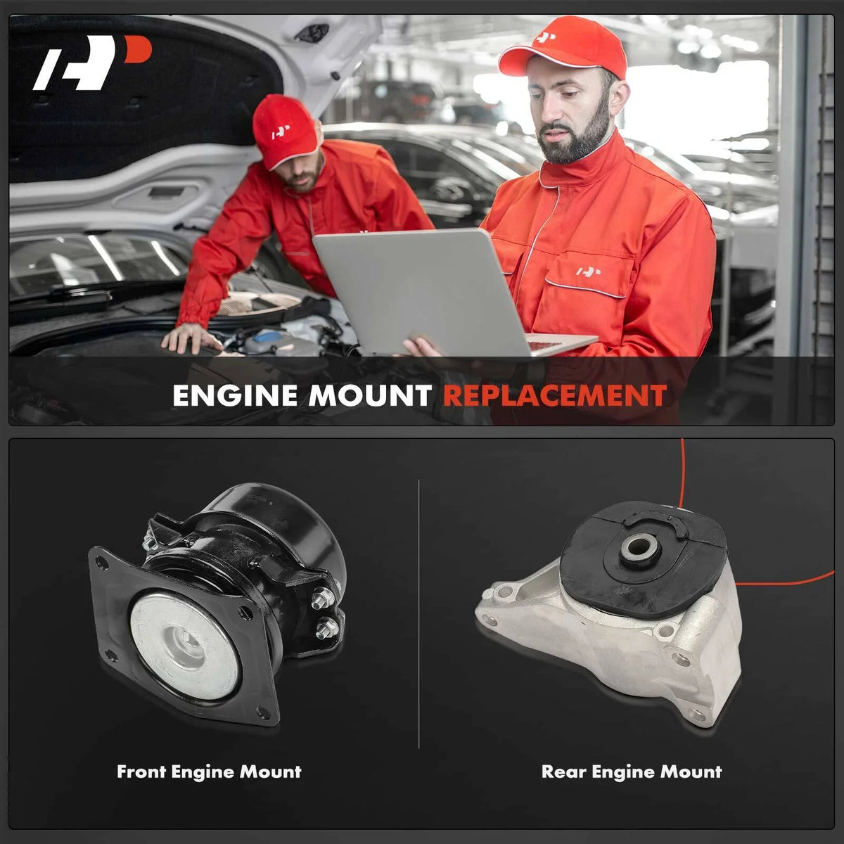 2 Engine Mounts for Honda Pilot (2003-2008) & Acura MDX (2001-2006) AWD