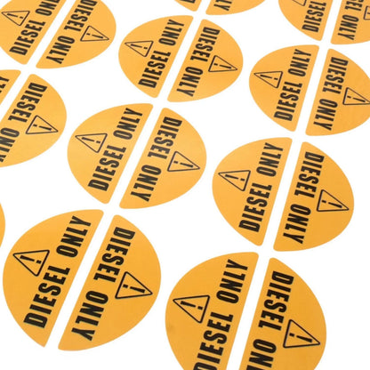 Vinyl Laminate Diesel Only Stickers for Fuel Door - 16 Pairs