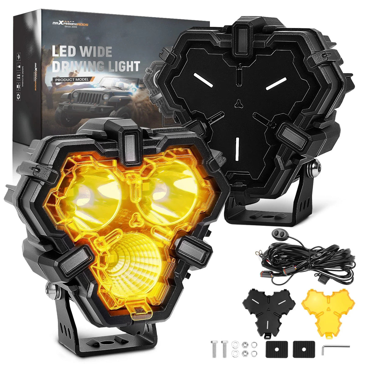 5 Inch Offroad LED Pod Lights (Amber/White) Set