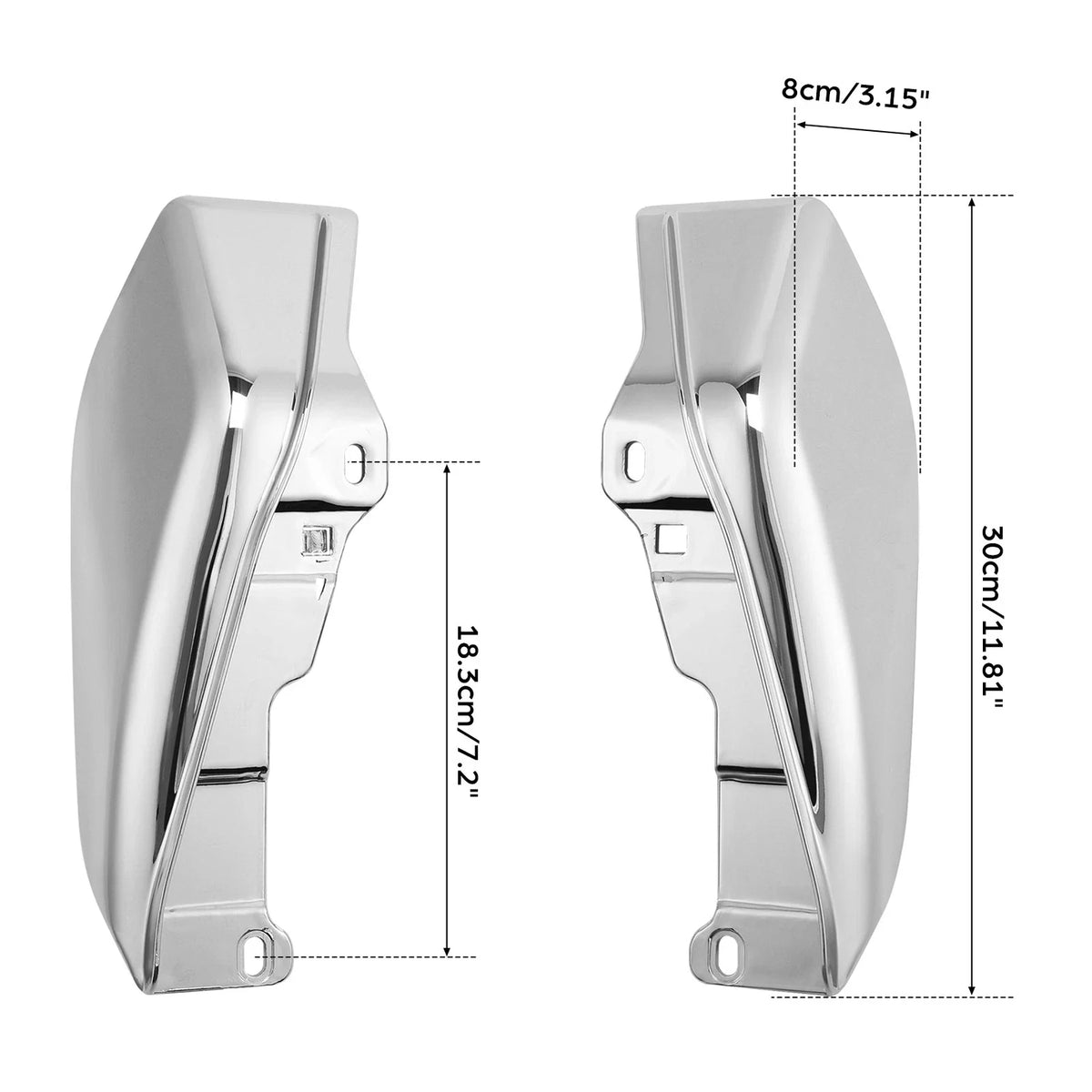 Chrome Air Deflector with Trims for Harley Touring Road Glide Ultra Limited (2009–2023)