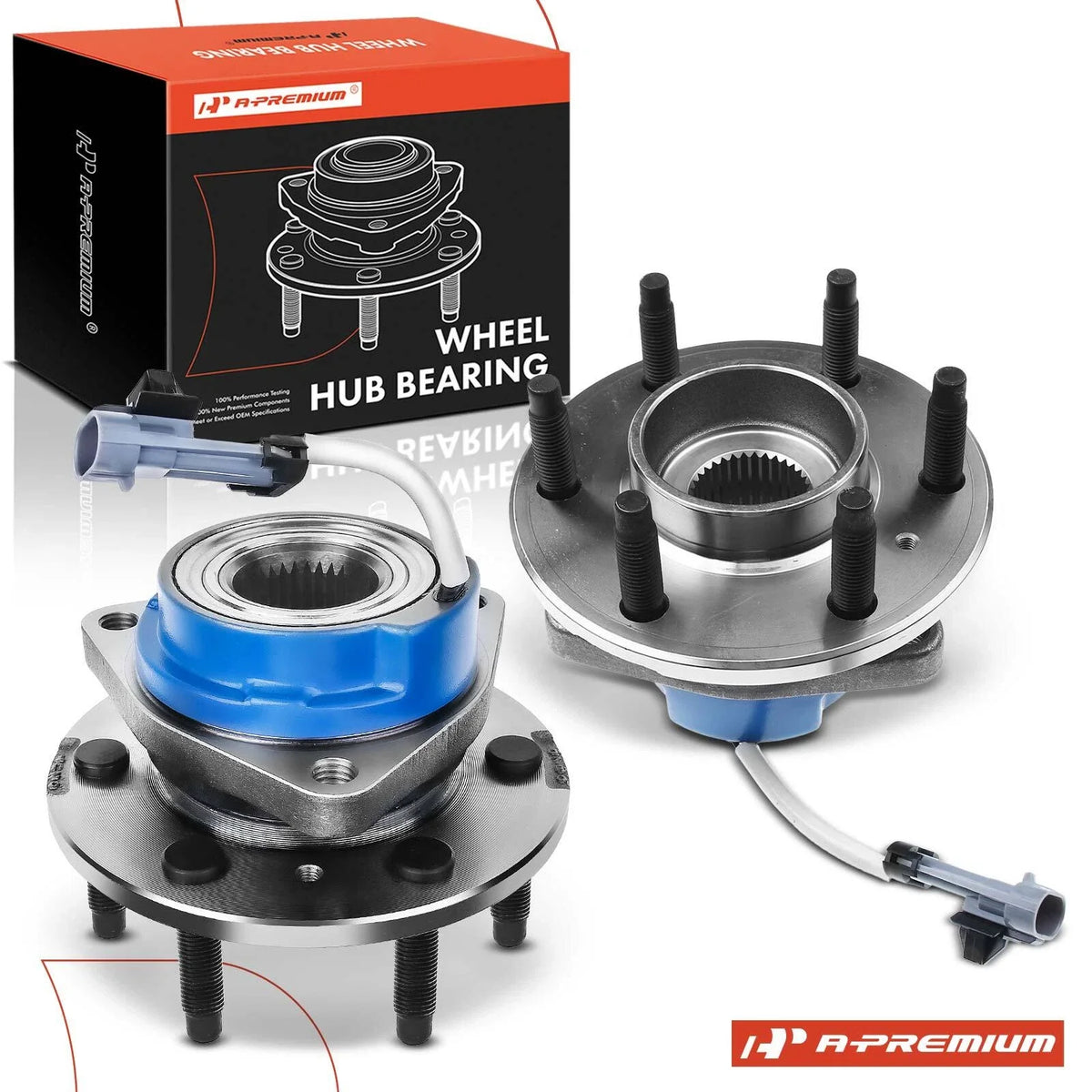 2X Wheel Hub & Bearing Assembly w/ ABS Sensor for Buick