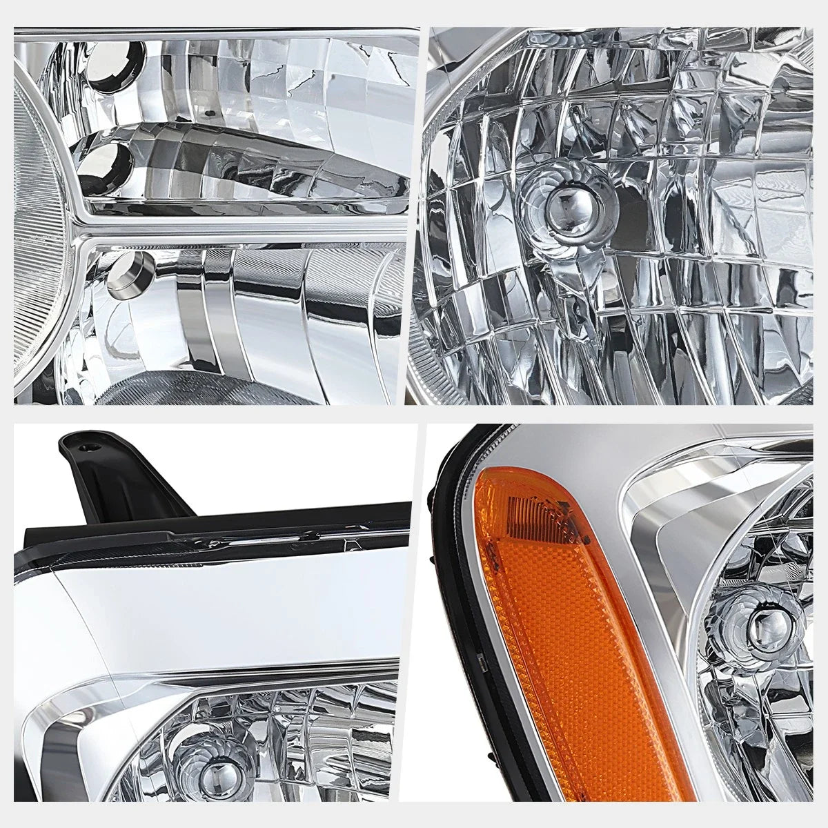 Chrome/Amber Passenger Side Headlight Lamp for Honda Pilot 2012-2015