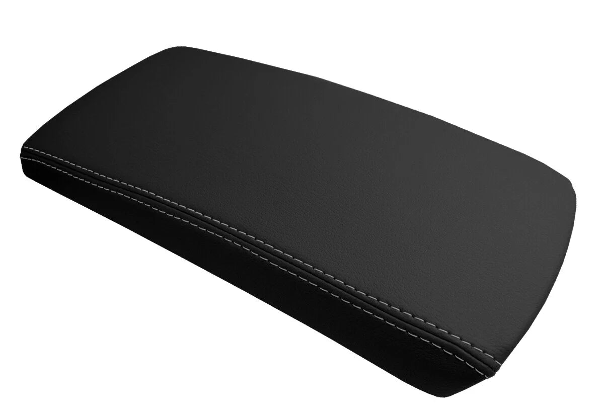 Leather Console Lid Armrest Cover for Nissan Altima (2007–2012) Gray Stitch