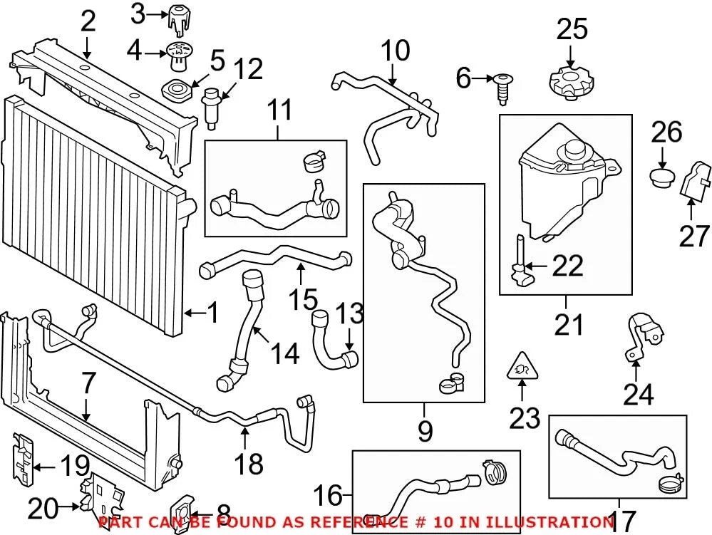 Engine Coolant Hose for BMW (17127576363)