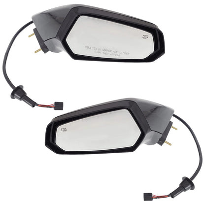 Set of 2 Heated Mirrors for Chevy (Driver & Passenger Side)