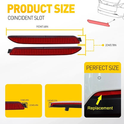 Rear Bumper Reflector Lamp Set - 2X LED for Lexus Toyota Sienna (K)
