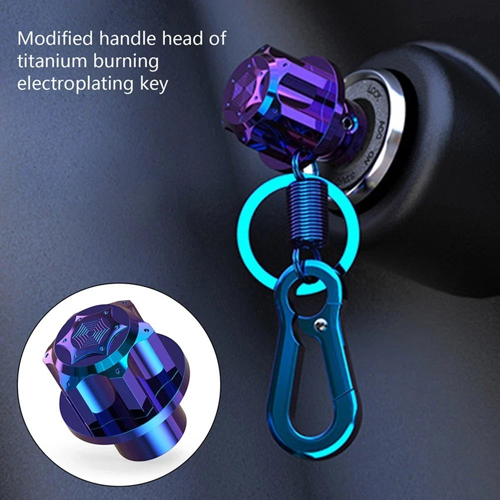 Key Head Cover for CNC Decorative Motorcycles (Burn Blue)