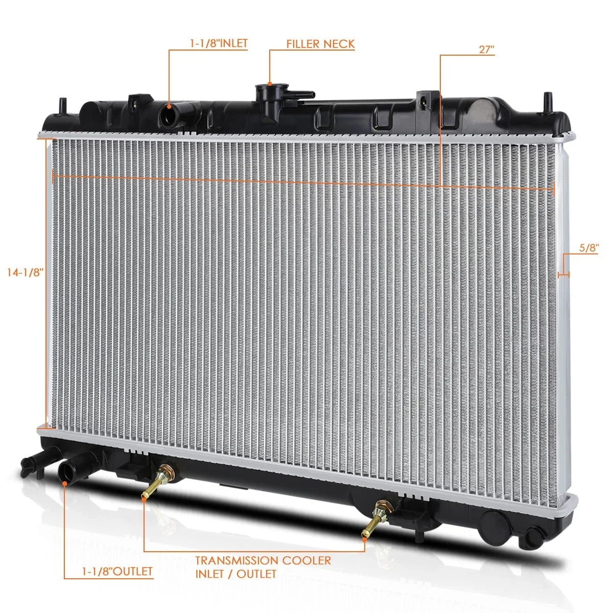 Aluminum Core Radiator for Nissan Sentra 2000–2006 1.8L AT DPI-2346