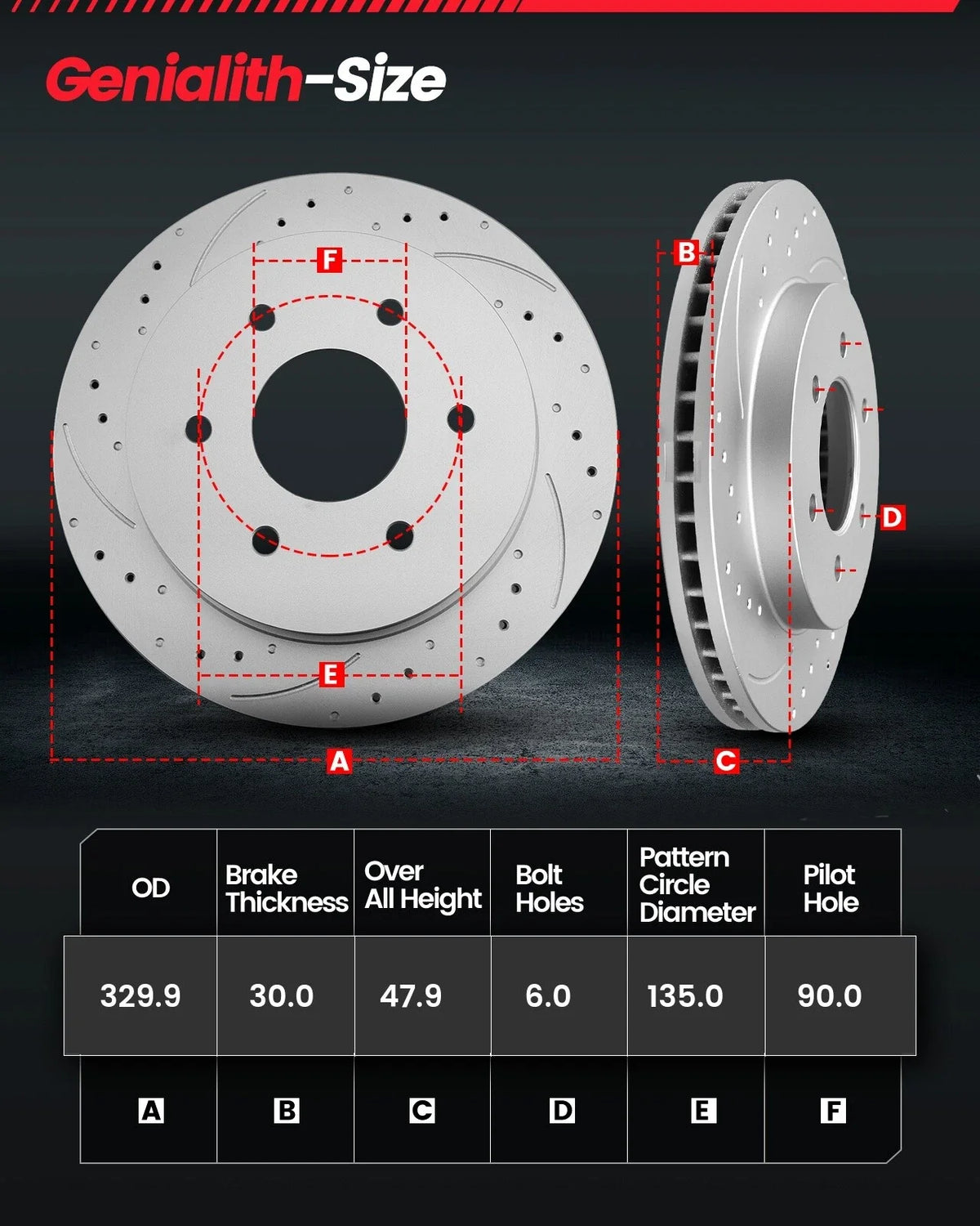 Front Disc Rotors + Brake Pads for Ford Expedition Lincoln Navigator (2002–2006)