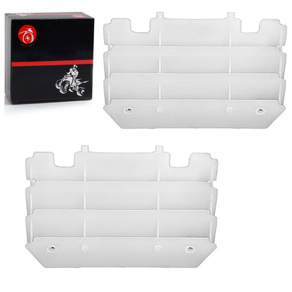 Radiator Louvers Guards 2-Pack in White for Kawasaki KX125 KX250 1997-2004