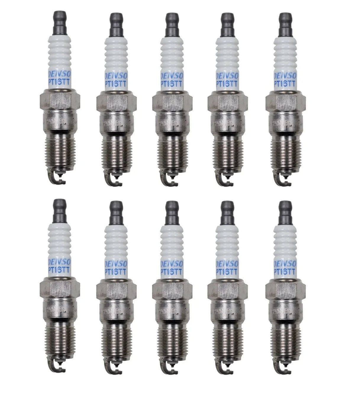 Set of 10 Denso Platinum TT Spark Plugs Gap 0.040 for Ford 6.8 V10 (2000–2008)