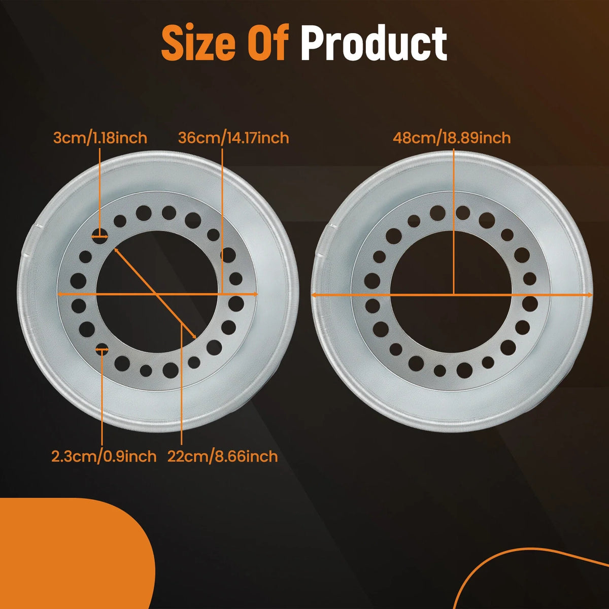 Pair Auto Wheel Balancer for 22.5-24.5" Wheel - Steer 800-822