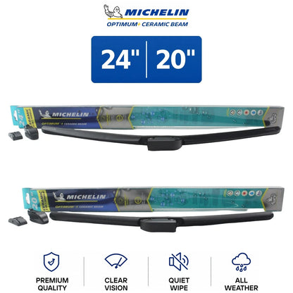 Set of 2 Wiper Blades Michelin Optimum+ for Audi A4 (2009-2020)