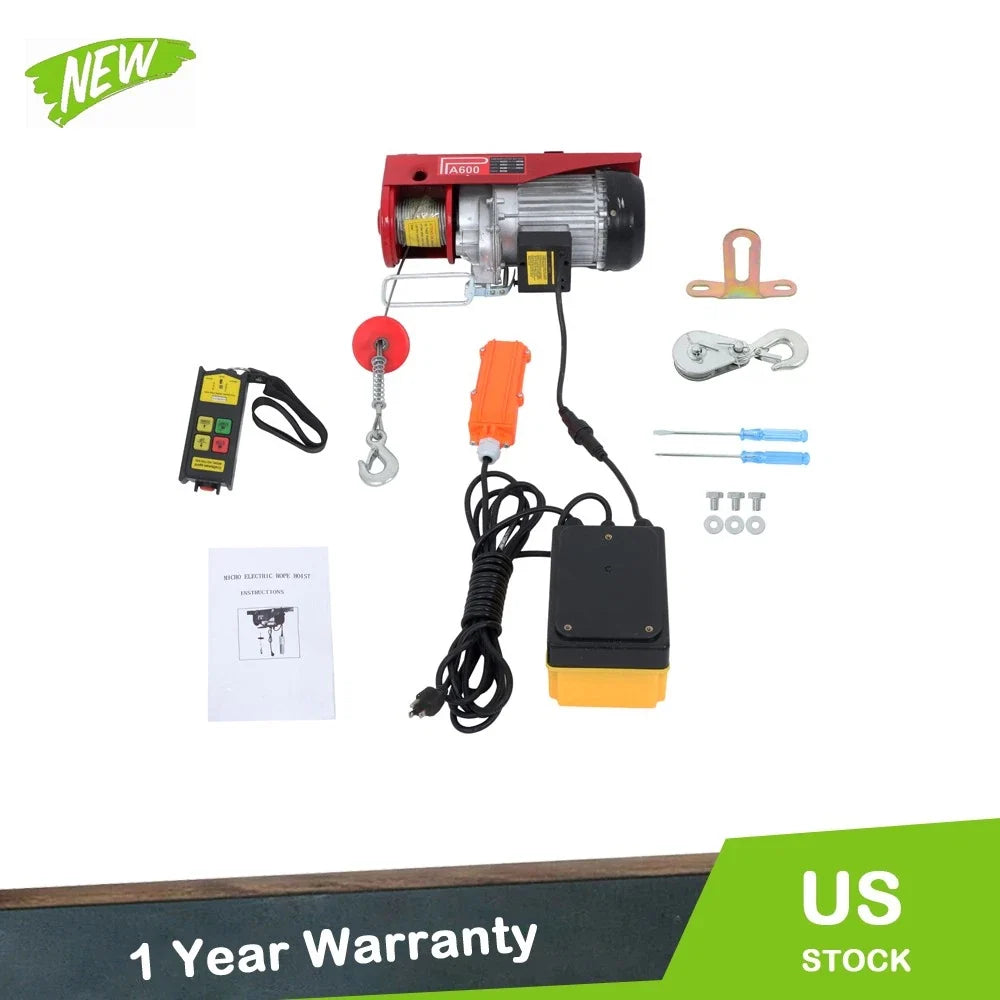 Electric Hoist for Mini (1320lbs, 328ft, Wireless Remote Control)