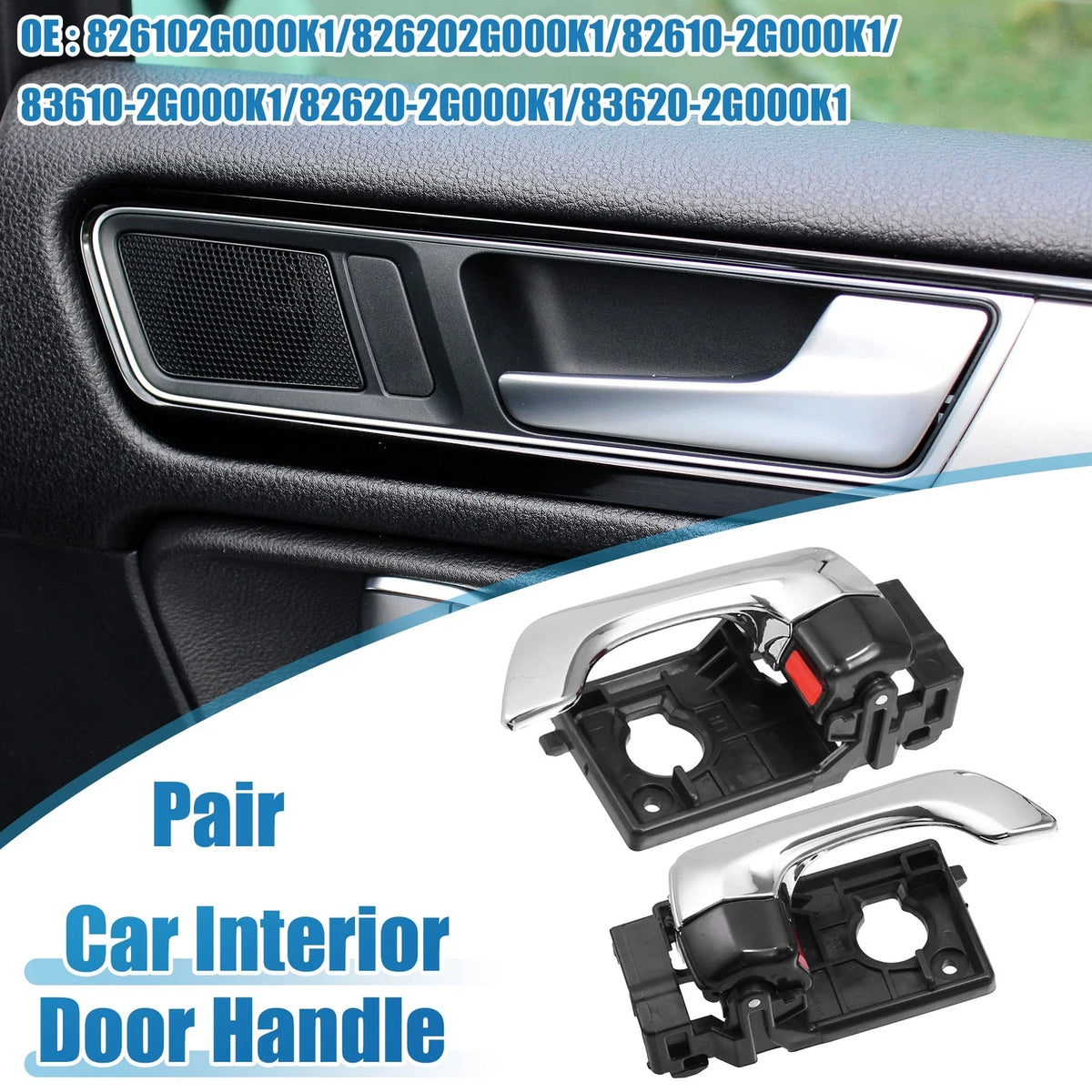 Pair Interior Door Handle No. 826102G000K1/826202G000K1 for Kia Optima (2006–2008)