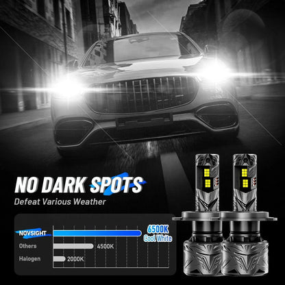 LED Headlight Bulbs H4 9003 - 2X 240W 50000LM 6500K