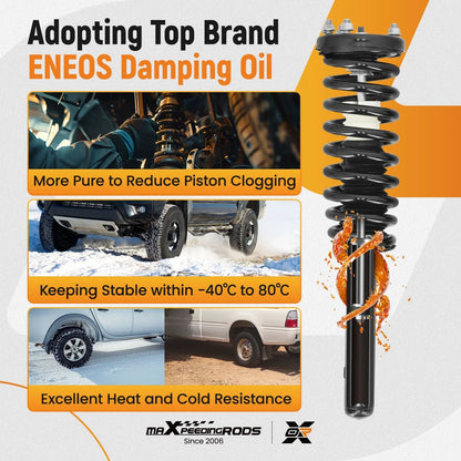 Front Strut Shock Coil Spring Assembly Pair for Honda Accord 2003-2007
